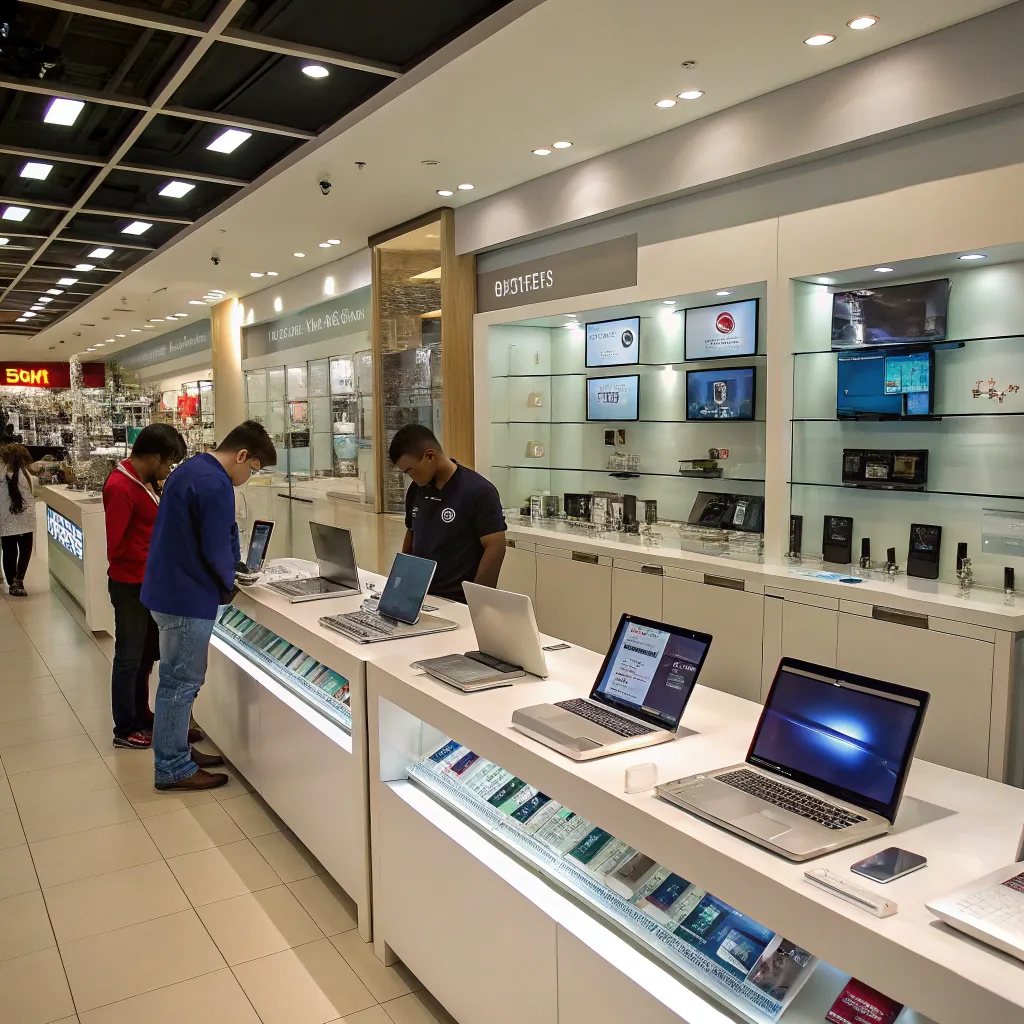 Interior of MORQUINETHIS electronics store